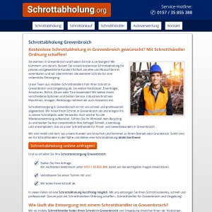 Schrottabholung Grevenbroich • kostenlos • inklusive Demontage