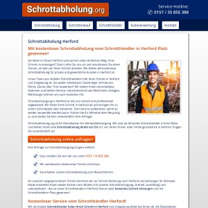 Schrottabholung Herford • kostenlos Altmetall und Schrott entsorgen