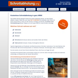 Kostenlose Schrottabholung | NRW | Altmetall • Elektroschrott