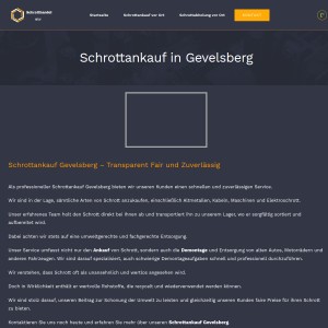 Schrottankauf in Gevelsberg - Schrotthandel NRW