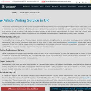 Article Writing Service in UK