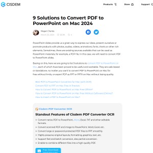 How to Convert PDF to PowerPoint on Mac? (High Sierra Included)