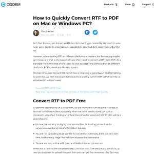 How to Quickly Convert RTF to PDF without Mess?