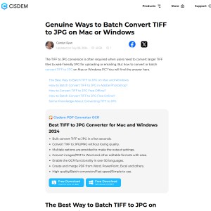 How to Batch Convert Tiff to JPG on Mac or Windows PC?