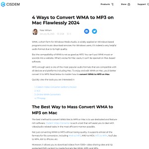 3 Ways to Convert WMA to MP3 on Mac Flawlessly (Free Way Included)