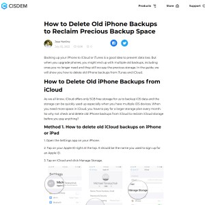 How to Delete Old iPhone Backups to Reclaim Precious Backup Space
