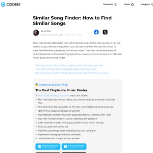 Similar Song Finder: How to Find Similar Songs