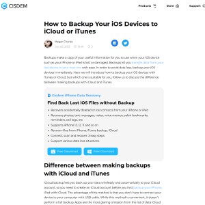 How to backup your iOS devices to iCloud or iTunes (iOS 11 Included)