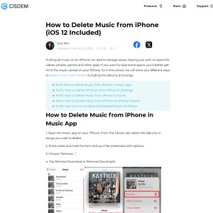 How to Delete Music from iPhone (iOS 11 Included)