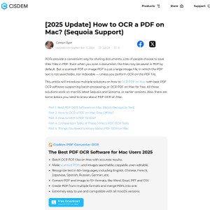 Guide on How to OCR PDF and Image Documents on Mac