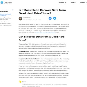 How to Recover Data from Dead Hard Drive