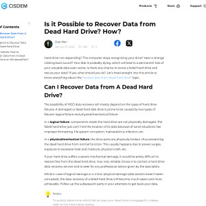 How to Recover Data from Dead Hard Drive