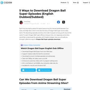 How to Download and Watch Dragon Ball Super Anime Episodes Offline in English Du