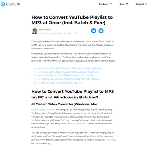 Best YouTube Playlist to MP3 Downloader & Converter for Mac, Android, Windows an