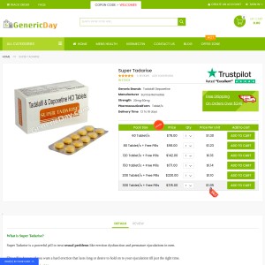 Buy Super Tadarise perfect ED treatment