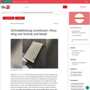 Schrottabholung Leverkusen: Recycling und Schrott und Metall, Schrottabholung.or