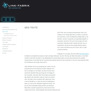 SEO-Texte - Link-Fabrik AG