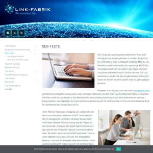 SEO-Texte - Link-Fabrik AG