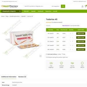 Tadarise 40 – Get it now with 10% off at Top Five Order