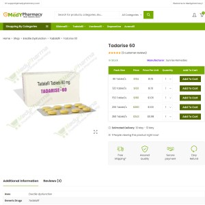 Tadarise 60 - Purchase Online | Save 15% | Medypharmacy