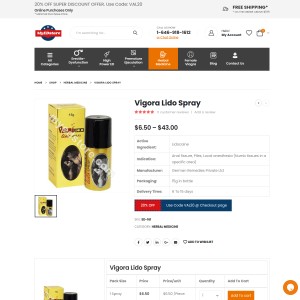 Vigora Lido Spray, Buy Vigora Gold Lido Spray Online USA, UK