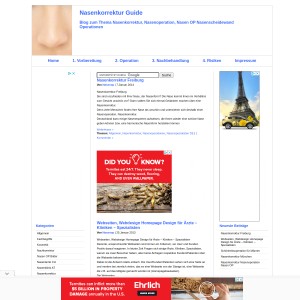Infoseiten über Nasenkorrekturen, Guide über Nasenoperationen, Plastische Chir