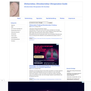 Infoseiten über Ohrkorrekturen, guide über Ohroperationen, plastische Chirurgi