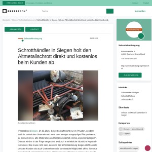 Schrotthändler in Siegen holt den Altmetallschrott direkt und kostenlos beim Ku
