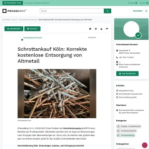 Schrottankauf Köln: Korrekte kostenlose Entsorgung von Altmetall