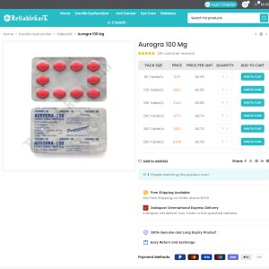 Shop Aurogra 100 mg in USA | Up to 50% off - Reliablekart