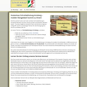 Schrottabholung Arnsberg | Kostenloser Service | Flexible Termine
