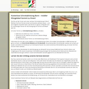 Schrottabholung Bonn | Kostenloser Service | Flexible Termine