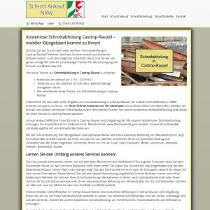 Schrottabholung Castrop-Rauxel | Kostenloser Service | Flexible Termine