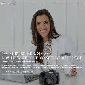 Screenshot of the Branding by Jo website