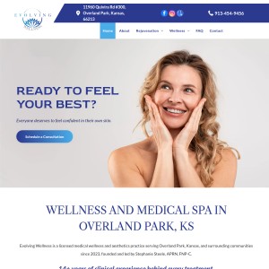 Screenshot of the Evolving Wellness website