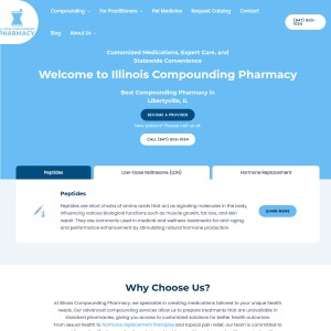 Screenshot of the illinois compounding pharmacy website
