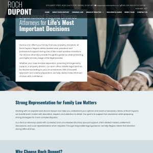 Screenshot of the Roch Dupont website