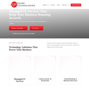 Screenshot of the Rourk Technologies LLC website