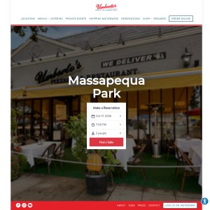 Screenshot of the Umberto's Pizza website