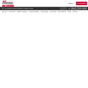 Screenshot of the Ace Handyman Services Richland & Lexington Counties website