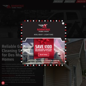 Screenshot of the Advantage Home Pros website