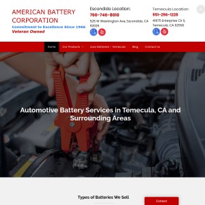 Screenshot of the American Battery Corporation website