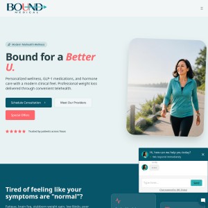 Screenshot of the Bound Medical Group website