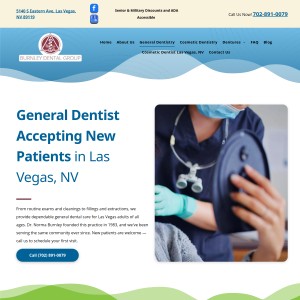 Screenshot of the Burnley Dental Group website