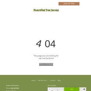 Screenshot of the Diversified Tree Service, Inc. website
