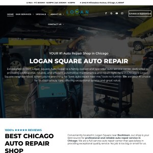 Screenshot of the Logan Square Auto Repair website
