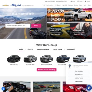 Screenshot of the Mitch Hall Chevrolet website