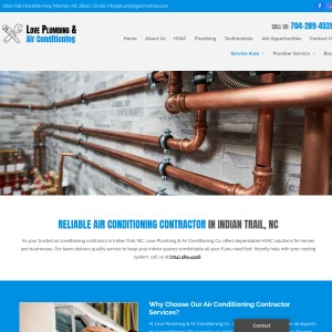 Screenshot of the Love Plumbing & Air Conditioning Co. website