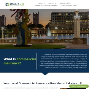 Screenshot of the Straight-Line website