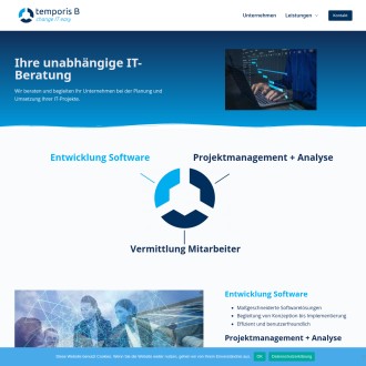 Vorschaubild temporis B GmbH / Unabhängige IT-Beratung Kassel, Softwareentwicklung für kleine und mittelständige Unternehmen.